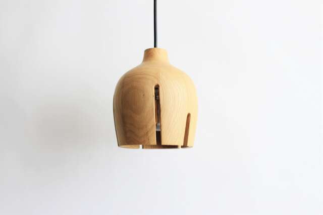 Custom Order Wood Pendant Light Scandinavian, Oak Chandelier For Bathroom, Reclaimed Unique Lamp - image 1