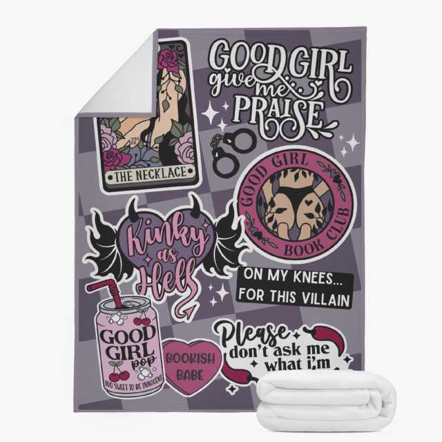 The Good Girl Smutty Romance Reader Soft Fluffy Cosy Reading Blanket 3 Sizes Available - image 1