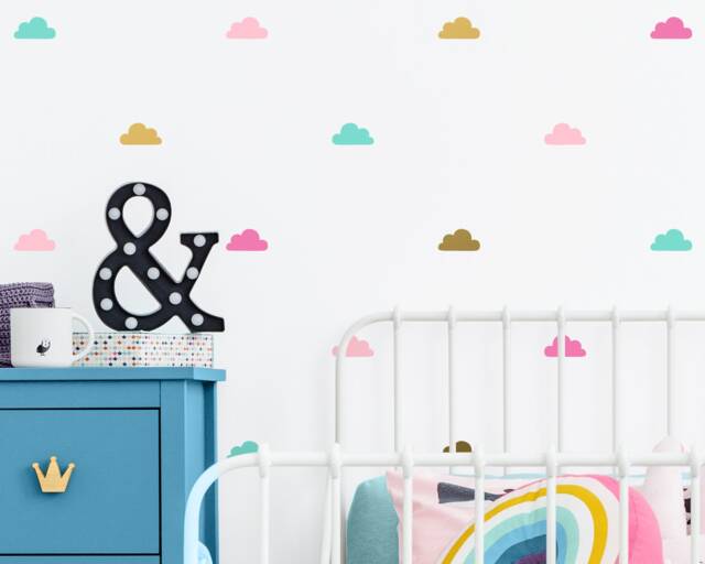 Cloud Wall Decals - Stickers, Nursery Decals, Kids Room Decor, Unique Baby Sticker, Cute Art - image 1