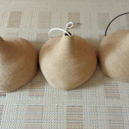 Natural Burlap Rope Pendant Light, Farmhouse Lighting - 12''x12'' - thumbnail 3