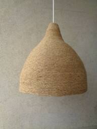 Natural Burlap Rope Pendant Light, Farmhouse Lighting - 12''x12'' - thumbnail 2