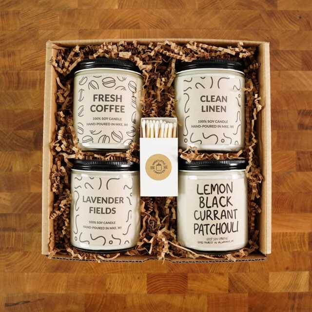 Four Candles Custom Gift Box, Wrapped With Card - image 1