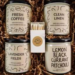 Four Candles Custom Gift Box, Wrapped With Card - thumbnail 3
