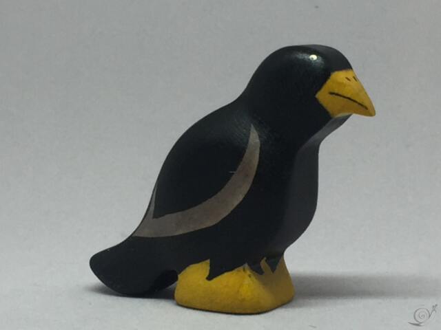 Toy Bird Raven Black Colourful Size 6, 0x5, 0x1, 7 cm - Bxhxs Approx. 13, 0 Gr - image 1