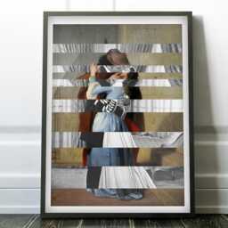 Only A Kiss - Francesco Hayez - Gone With The Wind Mashup Available As Poster & Canvas - thumbnail 1