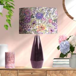 Wildflower Floral Lampshade With Copper Lining - thumbnail 3