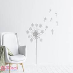Snowflake Dandelion Wall Decal, Christmas Window Decor - thumbnail 2