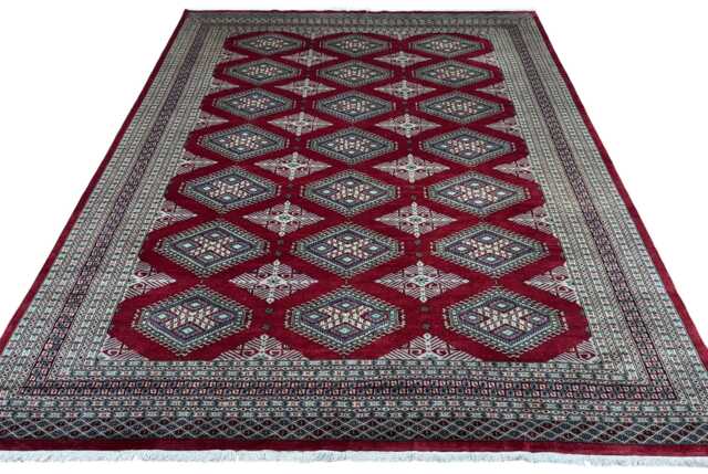8x10 Maroon Color Bokhara Rug - 2.50x3.00 Kids Room Luxury Area Turkish Fine Quality Afghan - image 1