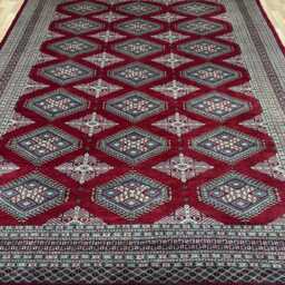 8x10 Maroon Color Bokhara Rug - 2.50x3.00 Kids Room Luxury Area Turkish Fine Quality Afghan - thumbnail 2