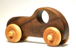 Handmade Walnut Wooden Toy Car Personalized Push