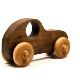 Handmade Walnut Wooden Toy Car Personalized Push - thumbnail 2