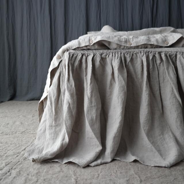 Linen Bed Skirt Dust Ruffle. Linen Bedskirt. Made By Mooshop.new2 - image 1