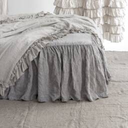 Linen Bed Skirt Dust Ruffle. Linen Bedskirt. Made By Mooshop.new2 - thumbnail 3