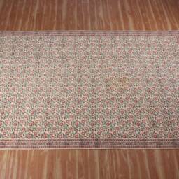 Kitchen Dining Room Floor Rug Indian Hand Block Printed Cotton Dhurrie Outdoor Geometric Garden Beach Kilim Carpet 4x6 6x9 5x8 Feet - thumbnail 3