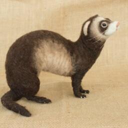 Made To Order Needle Felted Ferret Custom Needle Felted Animal Sculpture - thumbnail 3