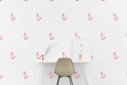 Rabbit Wall Decal Kids Room Origami Wall Sticker Living Bedroom Pattern Wallpaper Vinyl Decals Stickers Home Decor - thumbnail 1
