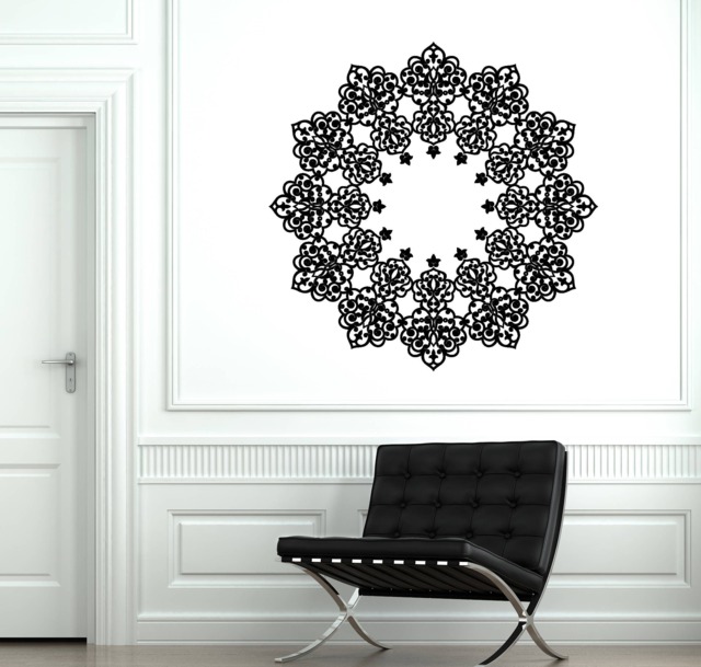 Wall Art Mural Arabesque Fancy Ornament Floral Studio Decal - #2714Dn - image 1