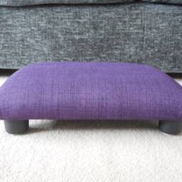 Handmade Low Footstool Office Ottoman, Bed Step - 4 Inch, Ud - thumbnail 4