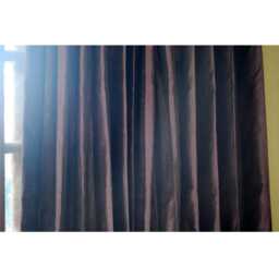 "Pair Of Deep Plum Silk Curtain Panels 26""x96" - thumbnail 4