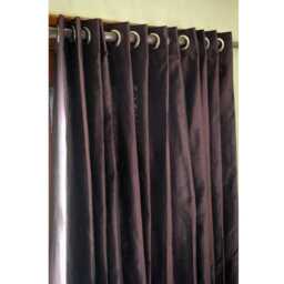 "Pair Of Deep Plum Silk Curtain Panels 26""x96" - thumbnail 3