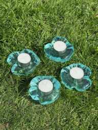 Molten Glass Tea Candle Holder
