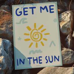 Get Me in The Sun Wall Art Print - Summer Beach Decor Poster - thumbnail 2