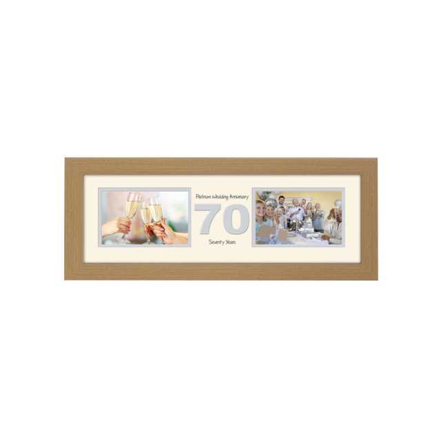 "70Th Photo Frame Anniversary Platinum Wedding Special Gift Two Box 6""x4" - image 1