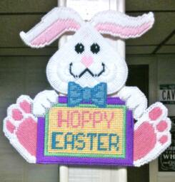 Hoppy Easter Bunny Wall Hanging Decoration Happy Needlepoint