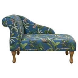Teal Monkey Mini Chaise Longue - Small Tropical Jungle Lounger Handmade in Britain - thumbnail 2