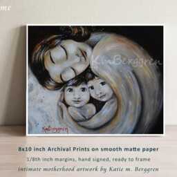 Mother Of Two Art Print, Meaningful Gift For Mom Twins - Home - thumbnail 3