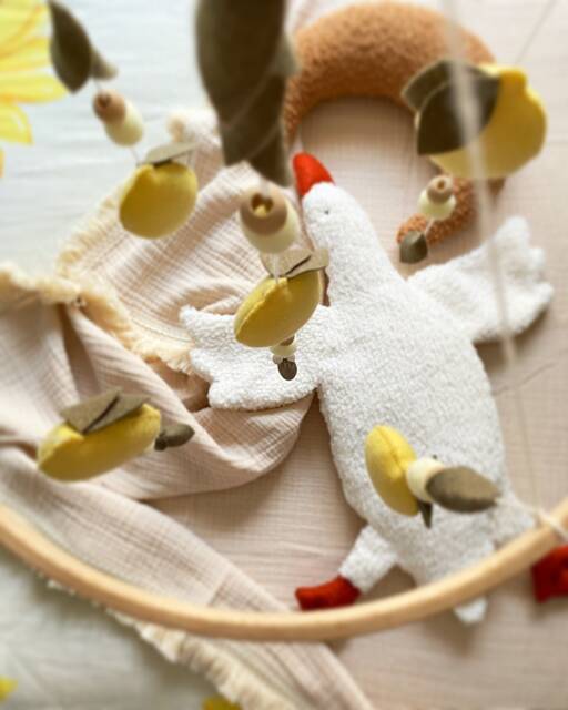 Lemon Felt Mobile, Fruit Nursery Decor - image 1