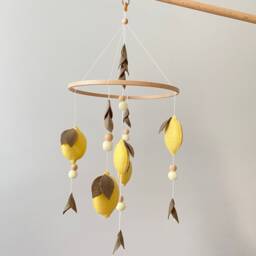 Lemon Felt Mobile, Fruit Nursery Decor - thumbnail 2