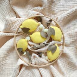 Lemon Felt Mobile, Fruit Nursery Decor - thumbnail 3