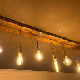 Live Edge 3/5/7 Pendant Wooden Plank Light - thumbnail 2