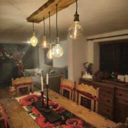 Live Edge 3/5/7 Pendant Wooden Plank Light - thumbnail 4