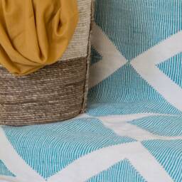 Riptide Handmade Flatwoven Cotton Kilim Rug Southwestern Geometric 5x7 5x8 8x10 9x12 Living Room Decor Colorful Tassels Area Runner - thumbnail 4