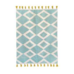 Riptide Handmade Flatwoven Cotton Kilim Rug Southwestern Geometric 5x7 5x8 8x10 9x12 Living Room Decor Colorful Tassels Area Runner - thumbnail 2