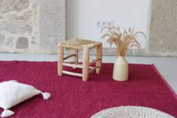 Large 170x240cm Red Cherry Rug, Area Living Room Bohemian Bedroom Decoration, Roter Teppich, Tapis Rouge - thumbnail 1