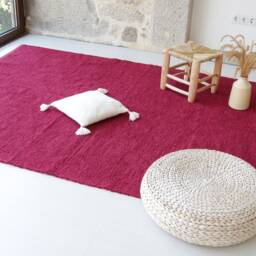 Large 170x240cm Red Cherry Rug, Area Living Room Bohemian Bedroom Decoration, Roter Teppich, Tapis Rouge - thumbnail 3