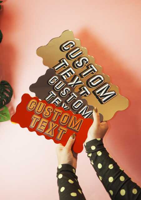 Custom Wavy Mirror Sign - image 1