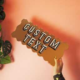Custom Wavy Mirror Sign - thumbnail 4