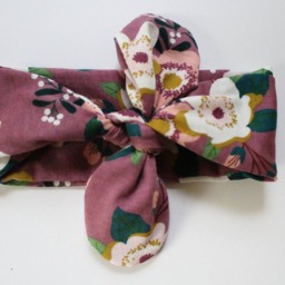 Plum Floral Swaddle Set, Rosette Blanket, Spring Baby, Headband & Hat Nursing Cover, Baby Girl Cream, Teal, Purple - thumbnail 4
