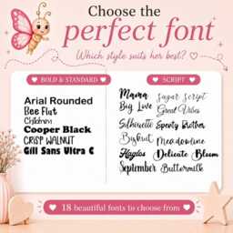 Personalised Girls Name Sign - Butterfly Bedroom Door Custom Nursery Plaque Wooden Wall Decor 3D Acrylic Keepsake - thumbnail 4