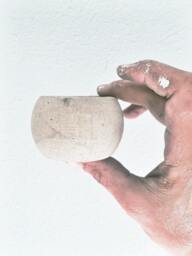 Round Concrete Votive Tea Light Candle Holder Vessel Catchall - thumbnail 1