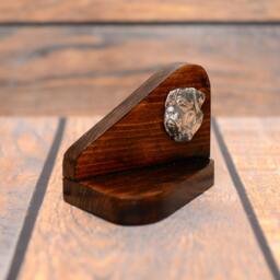 French Mastiff - Wooden Candlestick With Dog, Souvenir, Decoration, Limited Edition, Collection - thumbnail 3