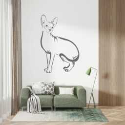 Sphynx Cat Wall Decal Egyptian Decor Pattern 2675 - thumbnail 2