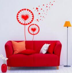 Romantic Dandelion Wall Decal Vinyl Sticker Beautiful Flower Nature Home Interior Removable Bedroom Decor - 5Dndl - thumbnail 1