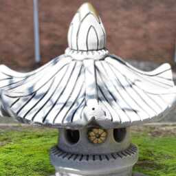 Japanese Pagoda Figurine Concrete Temple Statue Zen Garden Decor Stone Lantern Sculpture Outdoor Lawn Ornament Handmade Cement Spiritual Art - thumbnail 2