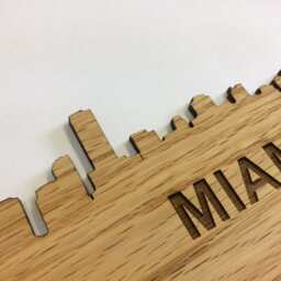 Miami Skyline Picture Frame - 8x10 Holds 5x7 Photo Frame, Vacation Memories, Souvenir - thumbnail 3