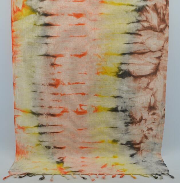 Handmade Painted Towel, Batik Towel, Turkish Towel, 38''x65 - image 1